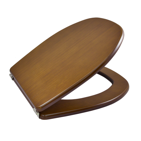 Toilet Seat Compatible with Italica Bellavista - Woodline Oak