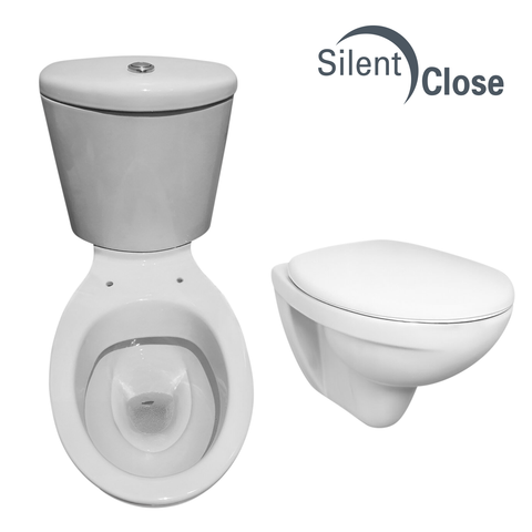 Toilet Seat Compatible with Marea Noken - Woodline Lacquered Cushioned 'SC'