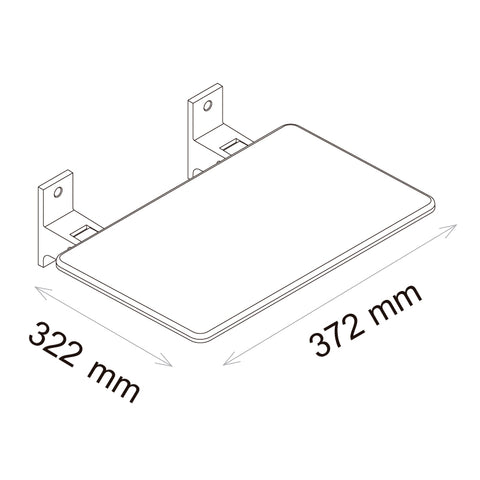 Solid Short Wall Mounted Folding Shower Seat