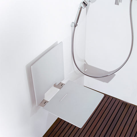 Asiento Ducha Plegable con Respaldo a Pared Solid