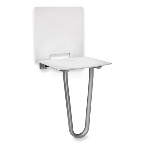 Asiento Ducha Plegable con Respaldo y Soporte a Suelo Solid+