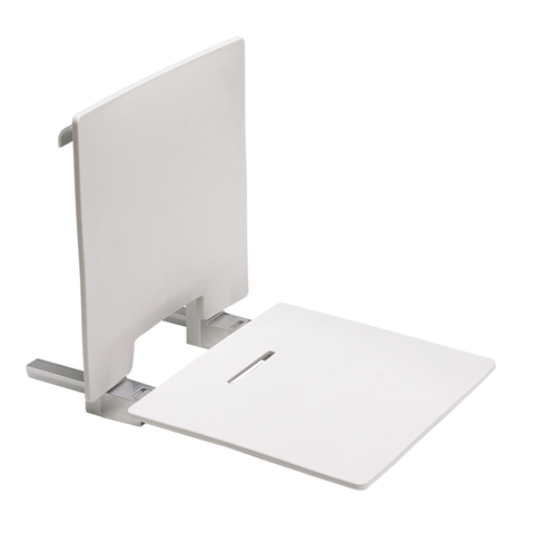 Folding Shower Seat with Backrest Suspended to Solid Bar